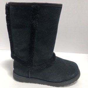 UGG Big Kids’ Hadley II Tall Black Boots, Girls’ Size 5M